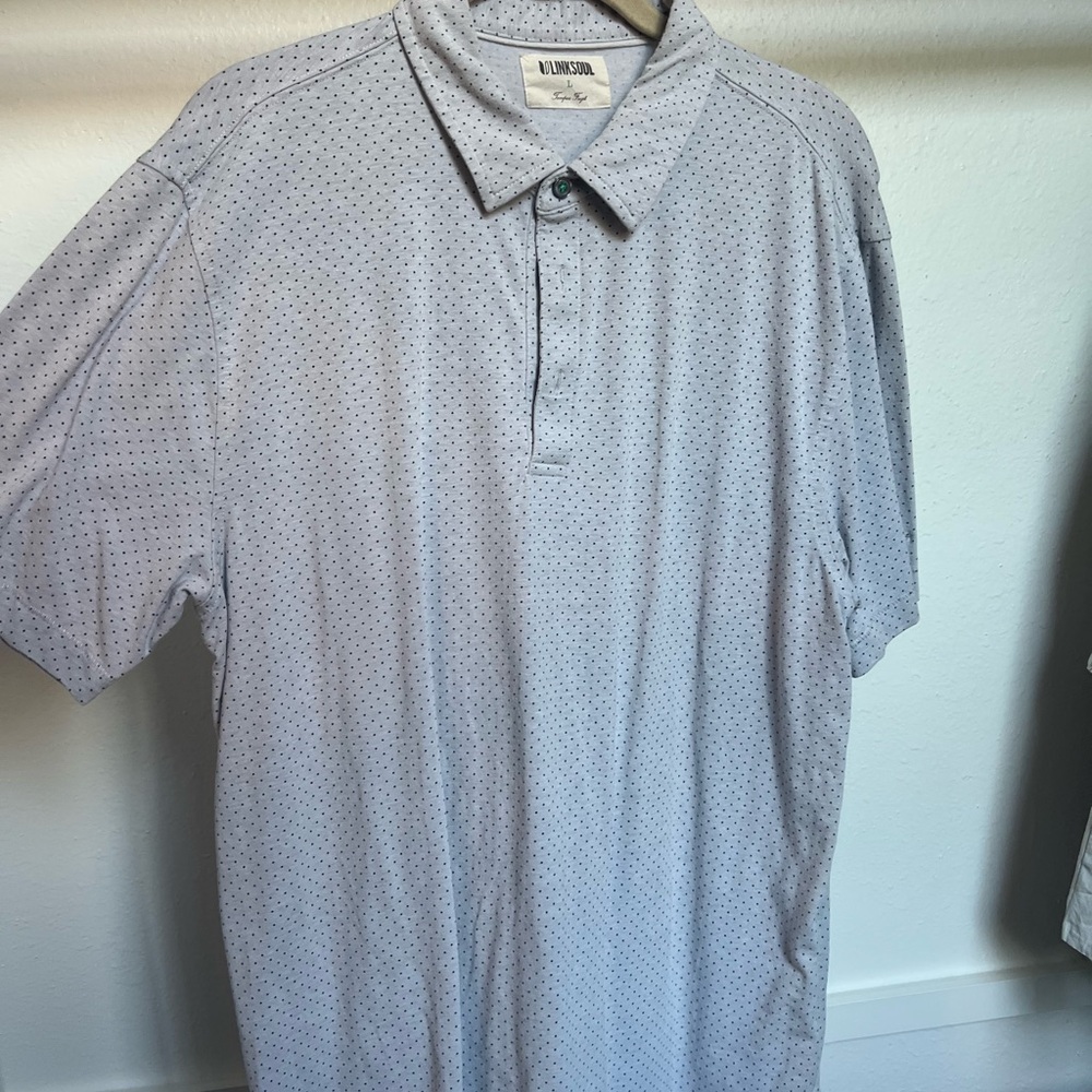 Linksoul Gray Polo Shirt Casual Comfort